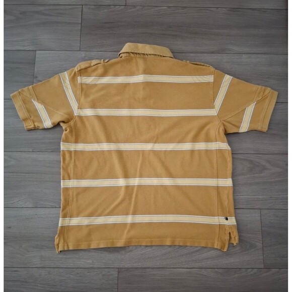 Vintage Rocawear Polo Shirt, Men's 2XL, Brown Tan Stripes, 100% Cotton - Picture 4 of 9